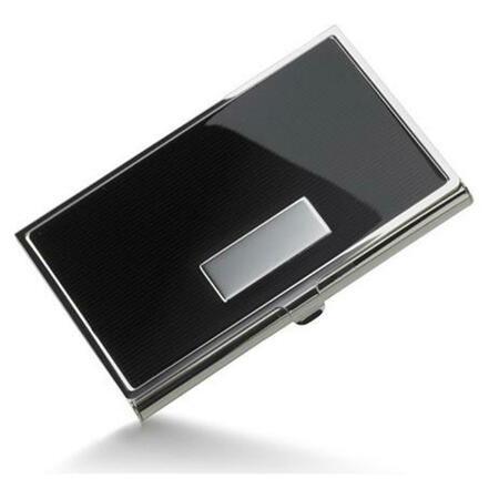 D2D TECHNOLOGIES Andrew Black and Stainless Steel Business Card Holder D2140942